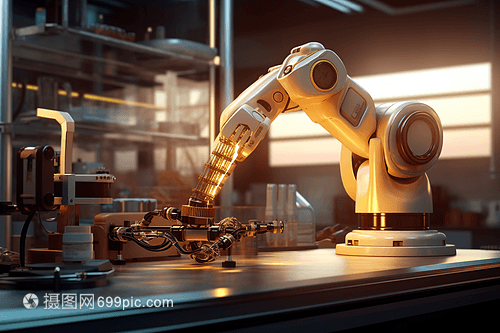 工作中的機械臂